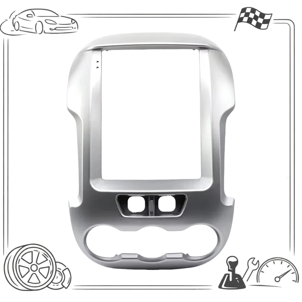 9,7 Zoll 2-DIN Autoradio-Fassadenrahmen im Tesla-Stil für FORD RANGER 2012-2015 Multimedia-Video-Navigations-DVD-Player-Verkleidung – Detail 7