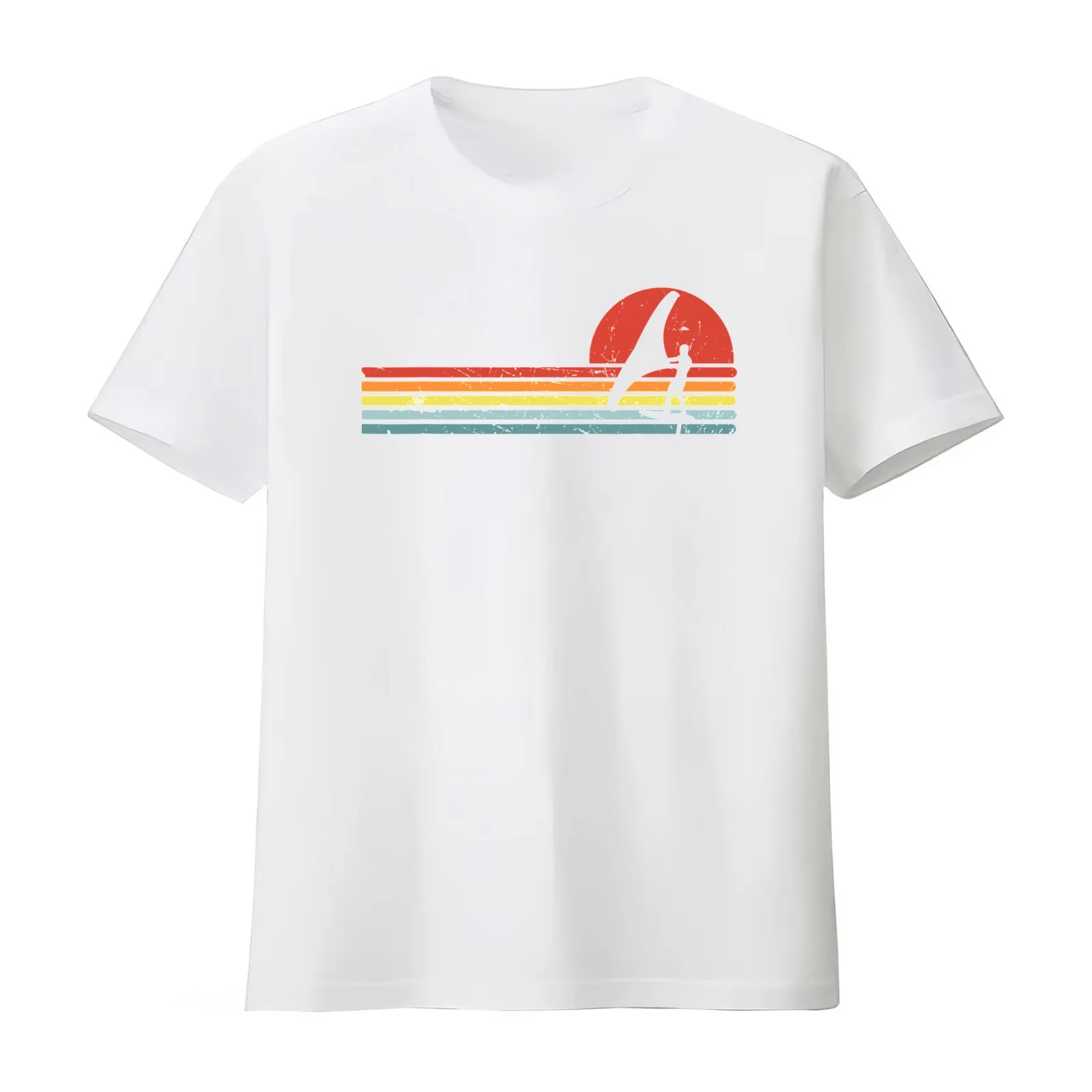 Wing Foiling Foil Surf Surfing Foiler Retro Vintage Surfer T-Shirt Summer Casual Cotton Tee Oversized Streetwear Tops