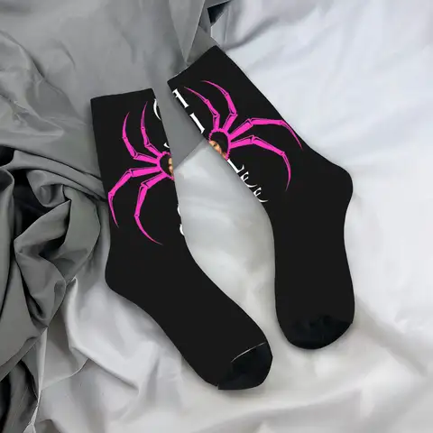 Crazy Design AJ Lee Spider Web Basketball Socks  Polyester Long Socks for Unisex Breathable