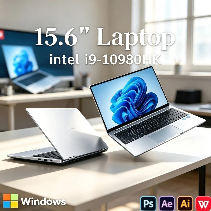 Optimaler 15,6-Zoll-Notebook 2026 mit Fingerabdrucksensor, Intel Core i9-10980HK, 1TB/2TB SSD, 32GB RAM, Gaming- und Office-Pro-Laptop