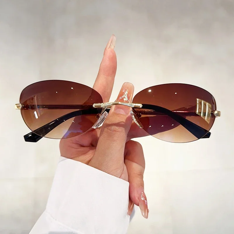 New Luxury Brand Designer Small Frame Cat Eye Sunglasses Women Vintage Fashion Sun Glasses Popular Punk Sexy Ladies Shades UV400 image 3