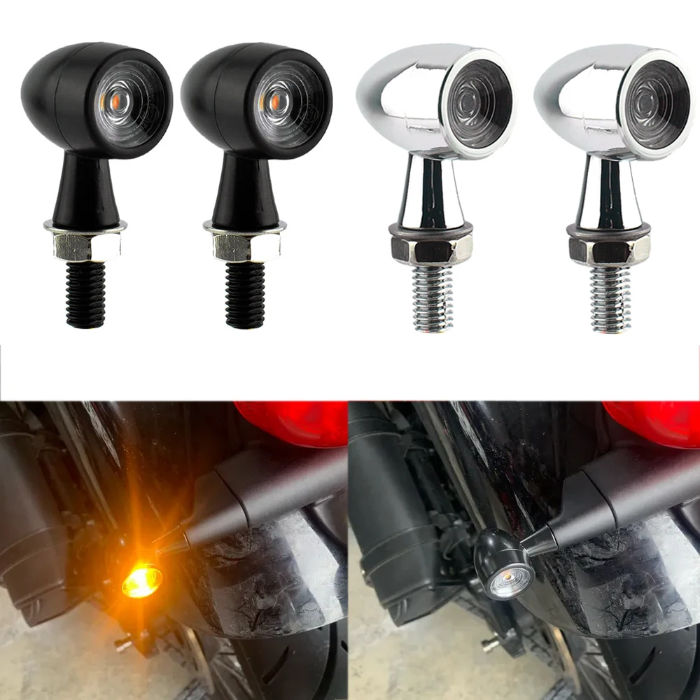 8mm Motorcycle Mini LED Turn Signal Light Bullet Moto flashing Light clignotant moto led 12V Fit for Kawasaki Suzuki Yamaha