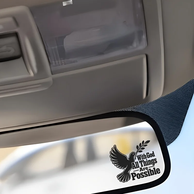 1/3PCS With God All Things Are Possible Sticker Christian Faith Vinyl Decal for Car Mirror Motorcycle Laptop Cup Glass Window