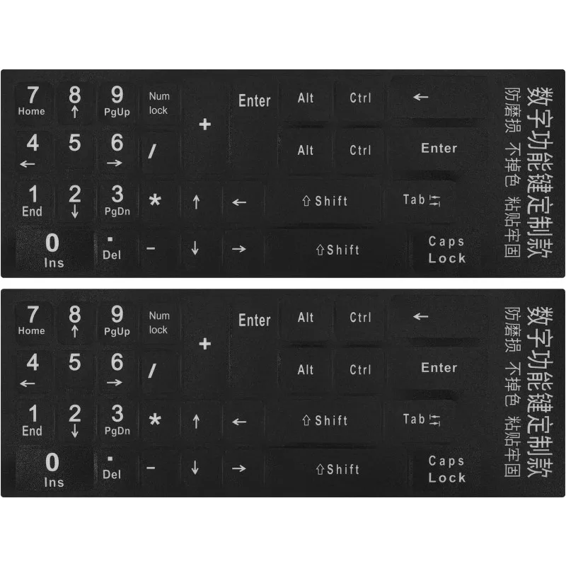 2PCS Laptop Keyboard Number Stickers Matte| Universal Numpad Keypad Replacement| Dustproof High Adhesive Keyboard Covers