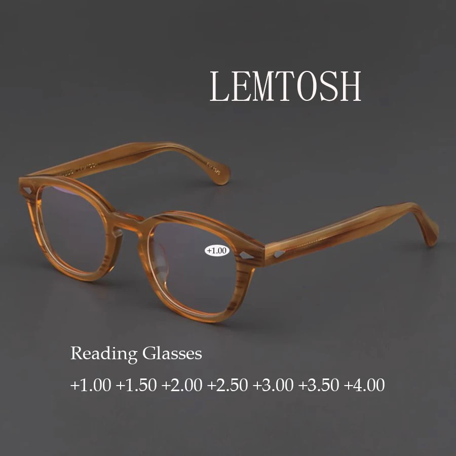 

Men's Reading Glasses Johnny Depp Lemtosh Style Hyperopia Glasses Women Vintage Acetate Frame +1.0 +1.5 +2.0 +2.5 +3.0 +3.5 +4.0