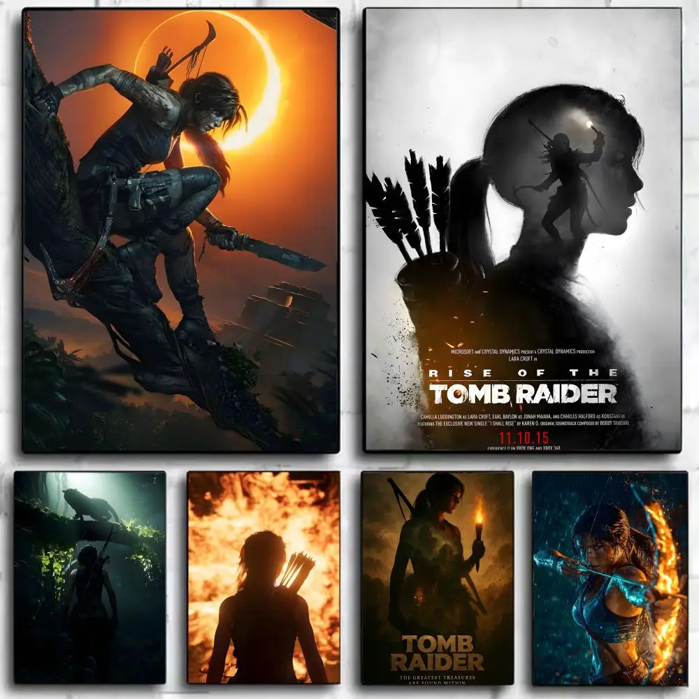 لعبة T-Tomb Raider Lara ملصق جدار الفن طباعة ملصق ديكور جدارية ديكور المنزل هدية غير المؤطرة