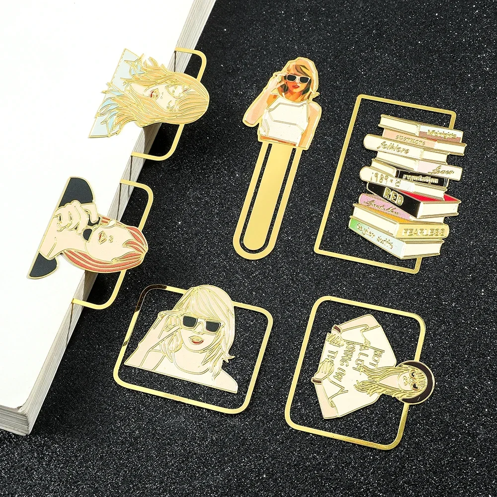 Star Taylor Books Swift Bookmark Exquisite Stainless Steel Hollow Bookmark Stationery for Students Bookworm Fans Festival Gifts