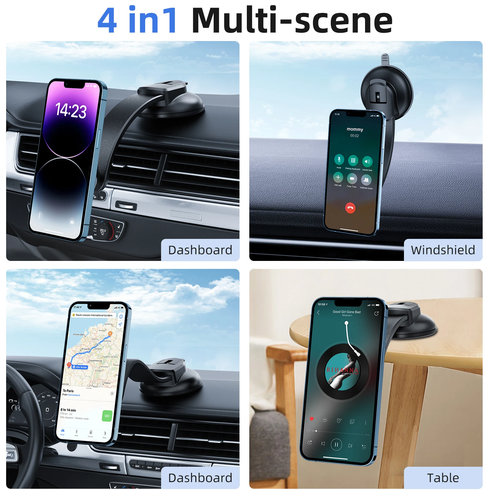 Telescopic Magnetic Car Phone Holder For iPhone 11 Xs Max XR 8 6 Suction Cup Car Dashboard Mount Cell Mobile Phone Holder Stand