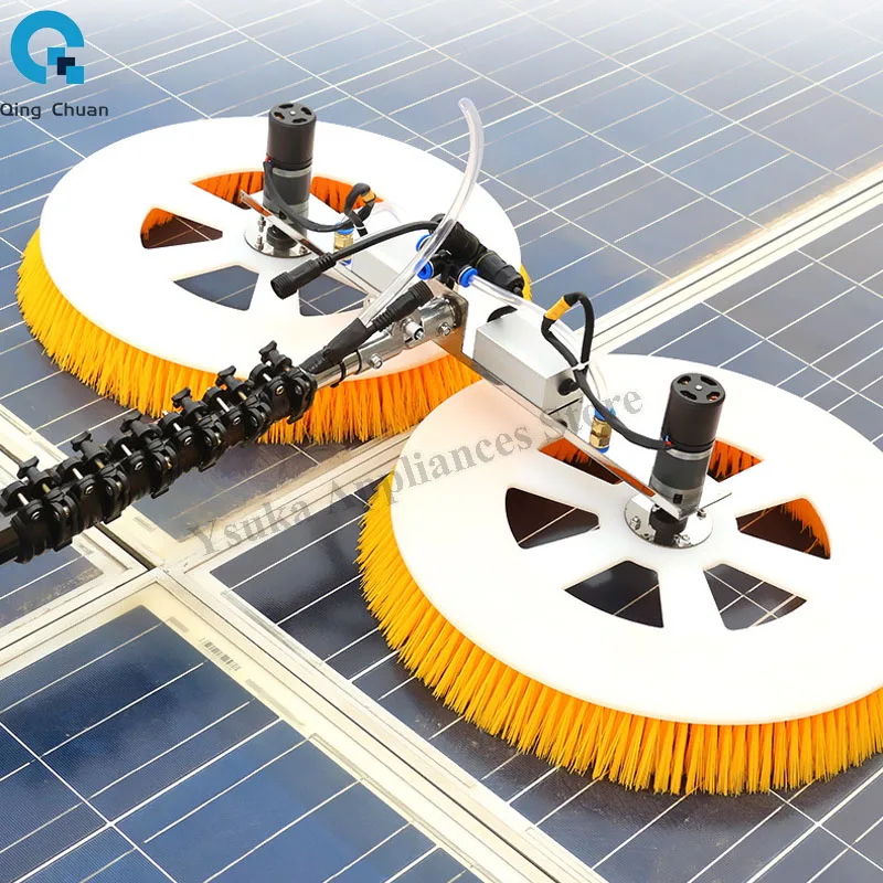 Solar Panel Cleaning Machine Robot Equipment Tools Double head 2 m  3 m  5 m automatic electric telescopic