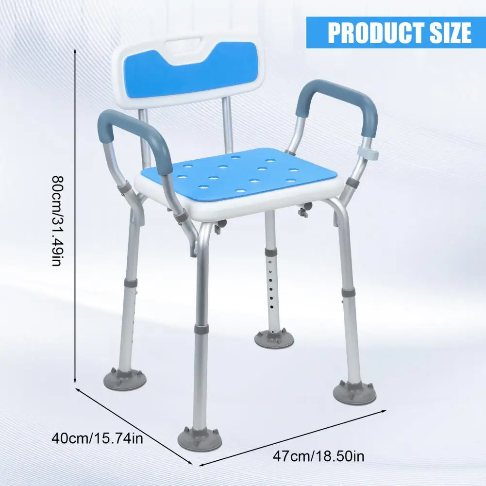 Shower Chair Seat Adjustable Height Bench Bath Chair For Elderly Disabled Shower Chair For Inside Shower Bathtub Bearing 150kg ﻿