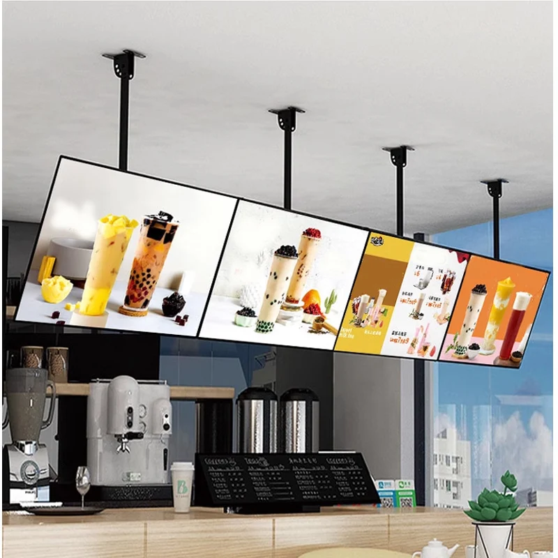 Ultra Slim LED Snap Frame Ad Light Box Retractable Boom Restaurant Advertising Vertical or Horizontal Led Menu Board Light Box