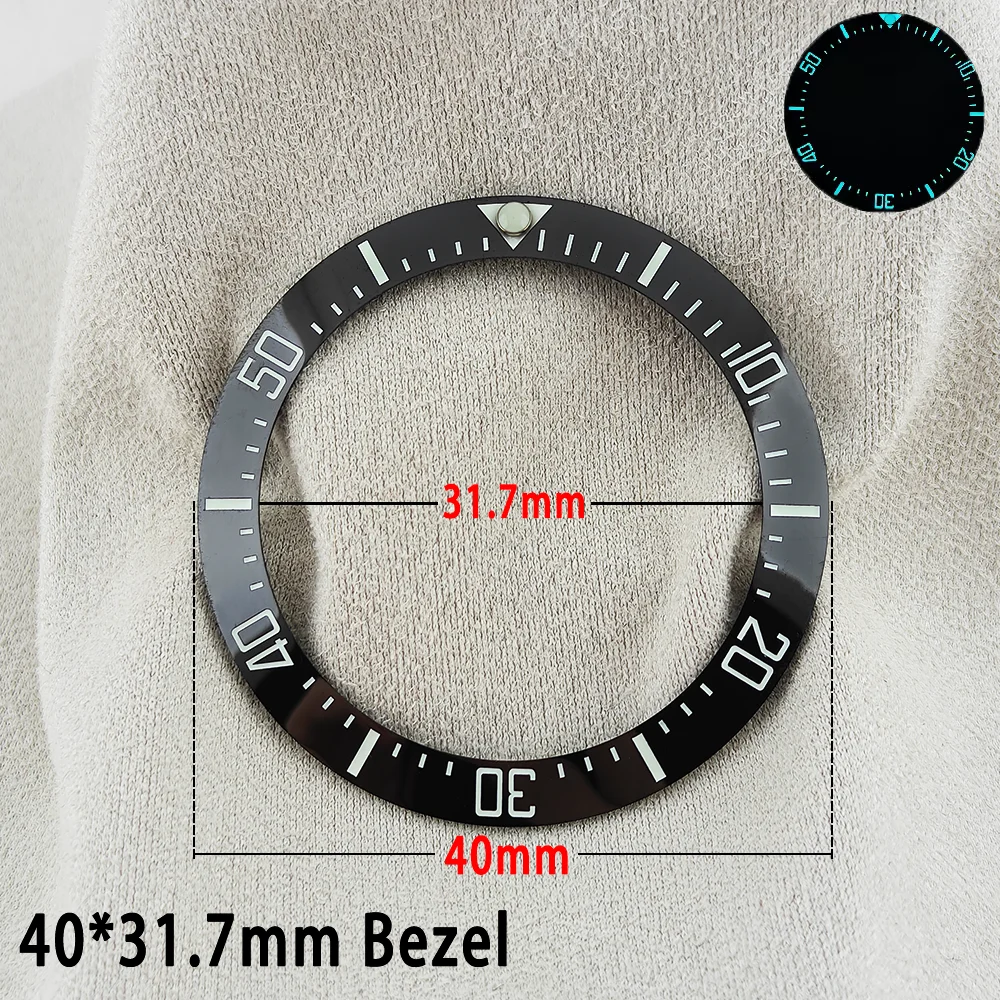 Insertos de bisel ForgeLink de 40 mm para reloj GMT, inserto de bisel de cerámica de 40 mm * 31,7 mm, compatible con cajas de reloj de buceo de 42 mm a 44 mm, anillo de reloj