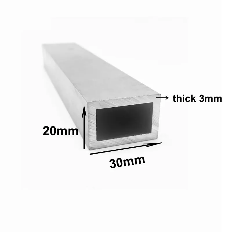 20x30mm thick 1mm/2mm/3mm,Rectangular aluminum tube profile,6063 Aluminum square pipe,Aluminum profile for decoration