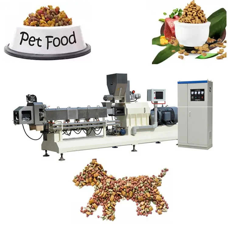 Fully Automatic Dry Dog Food Processing Production Line Dog Pet Extruded Food Making Machine Dry Dog Food Machinery Line