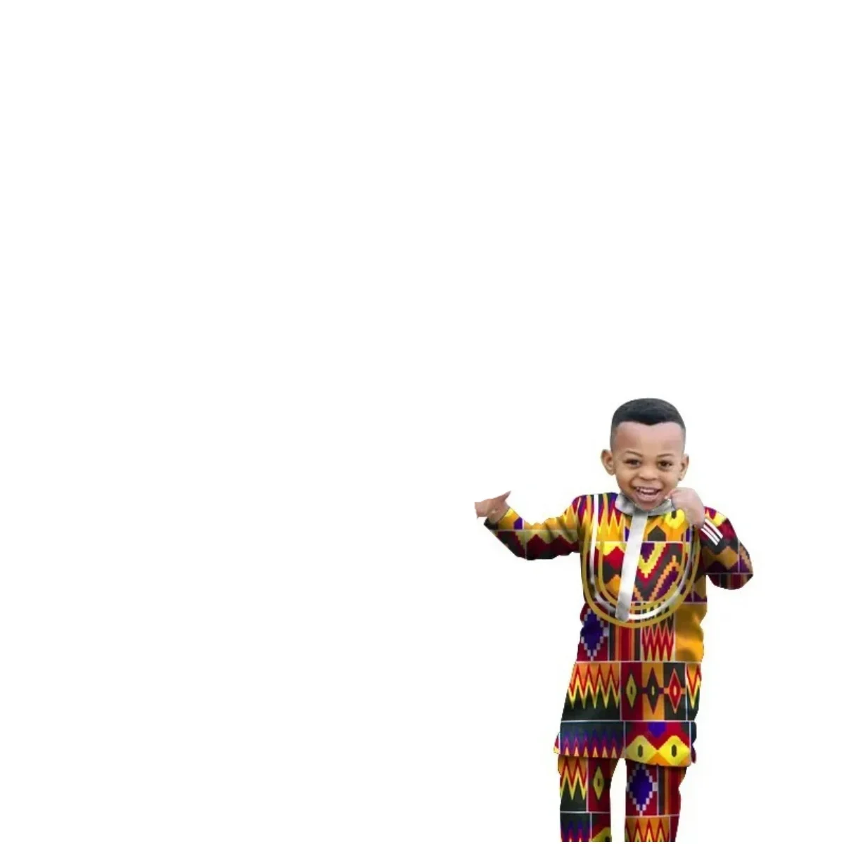 African Parent-child Clothing Long Sleeve Slim Fits Dashiki Outfits for Father Boys Fashion Men African Clothes Sets Wyq340