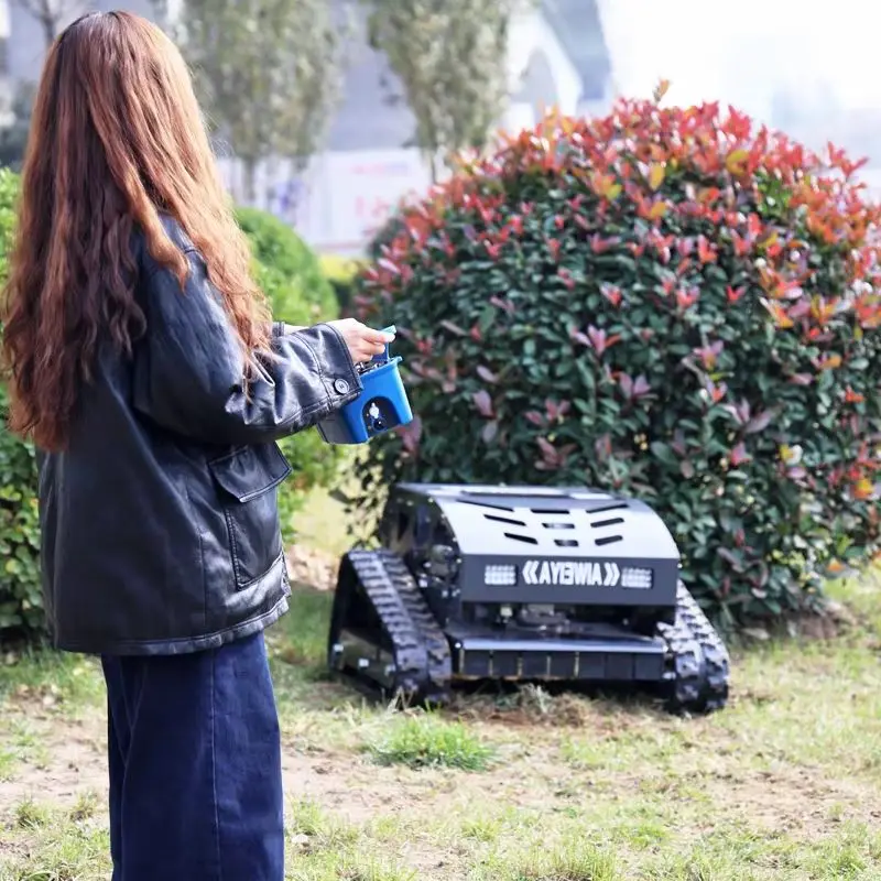 

Customized Crawler Lawn mower Machine Remote Control Crawler Flail Agricultural and Garden Diesel Mower
