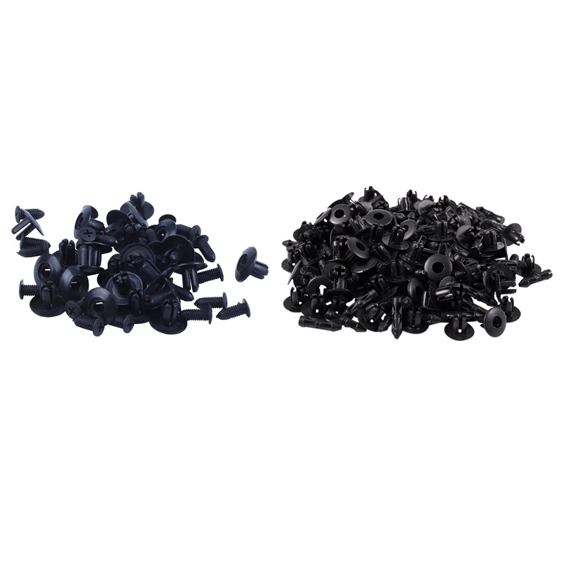 125Pcs Plastic Rivets Fastener Auto Car Fender Bumper Push Clips - 100Pcs 7Mm Hole & 25Pcs 8Mm Hole