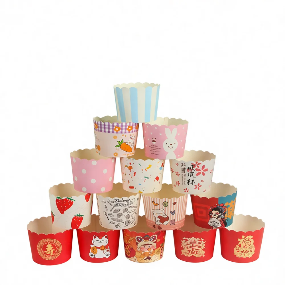 Greaseproof Paper Baking Cups Cupcake Liners Muffin Molds For Easy Release Kitchen Gadgets Safe For Air Fryer Oven Cooking