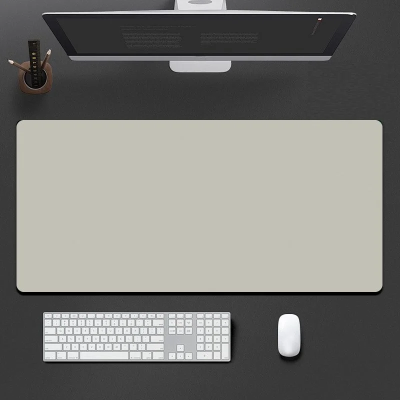VIKAMA Solid Light Bean Green Large Mouse Pad Non Slip Waterproof Keyboard Desk Mat Simple Office Laptop Desk Protector Pad Rug