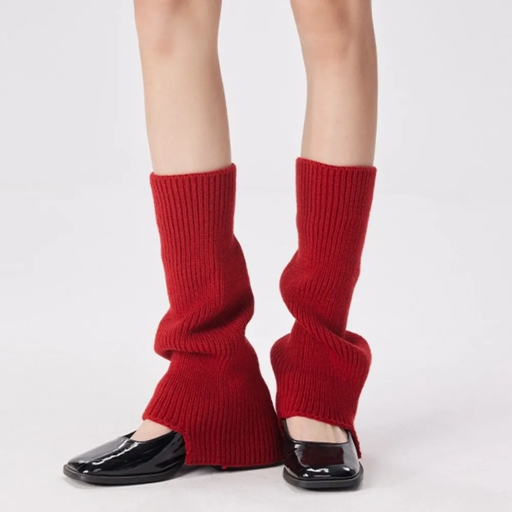 

Вязаные красные гетры-носки на Новый год, с символикой знака зодиака, 36/38/43 см, длинные, мягкие, теплые, для защиты коленей, в стиле JK