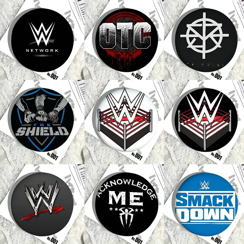 

W-WWE Pop The Shield Badges Button PinsBrooch Creative Funny Quotes Badge Clothes Backpack Jewelry Gift For Kids Friends