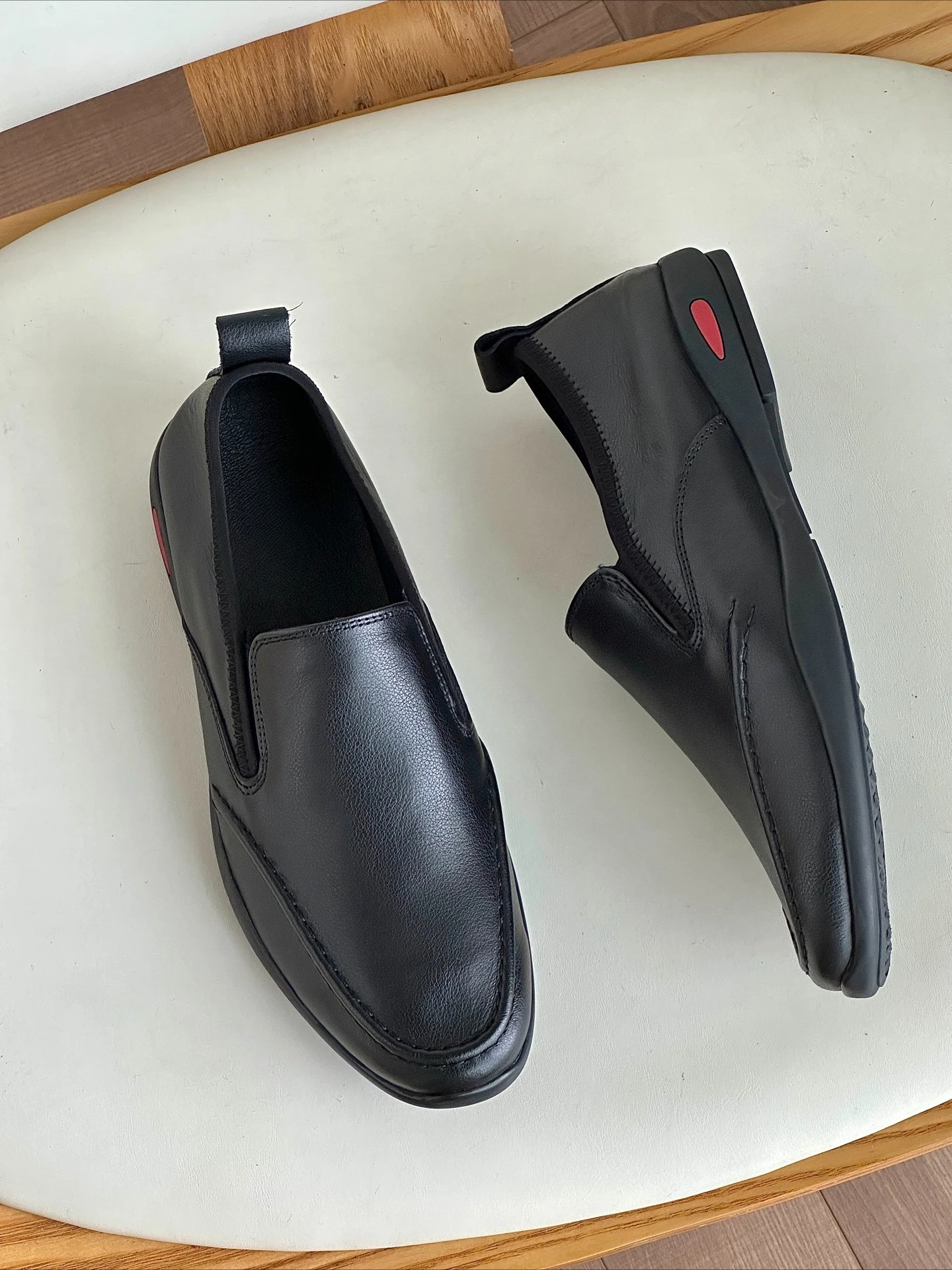 

Мужские повседневные лоферы EO из натуральной кожи, дышащие мокасины без шнуровки, удобные кроссовки для вождения и прогулок