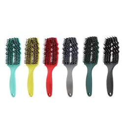 Detangling Brush Boar Bristle Hairbrush for Adult & Kids Wet or Dry Hair - Detangler Hair brush Getting Knots Out without Pain