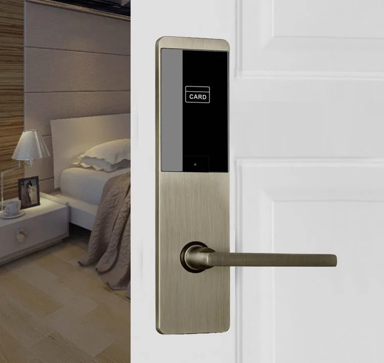 

Electronics Smart Hotel Mechanical Key Door Lock with RFID Key Card with Free Software