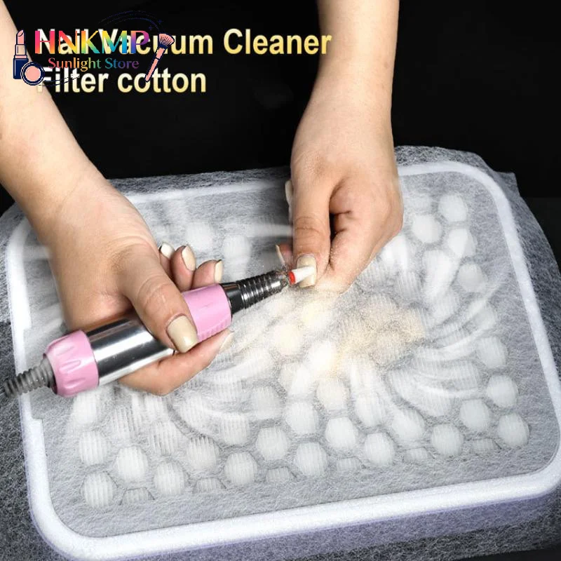100Pcs Disposable Non-Woven Filter Paper For Nail Art Dust Vacuum Collector Manicure Dust Suction Machine Filter view 6