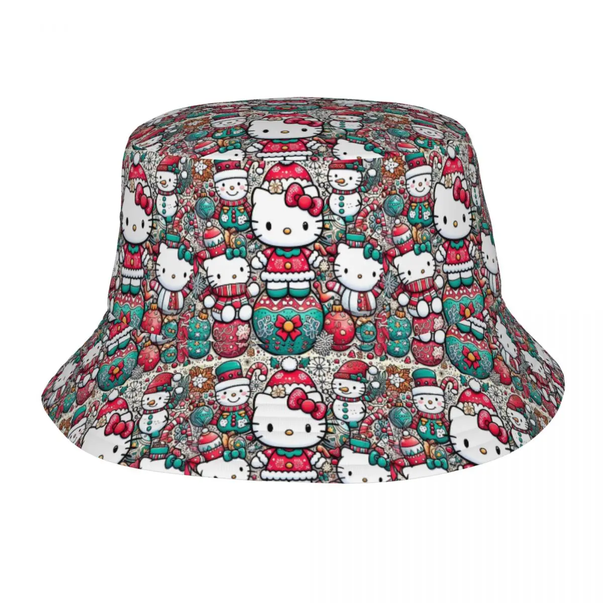 

Hello Kitty Bucket Hat Hawaii Fisherman Caps For Men Women Fashion Travel Hiking Visor Hats Personality Design Cap