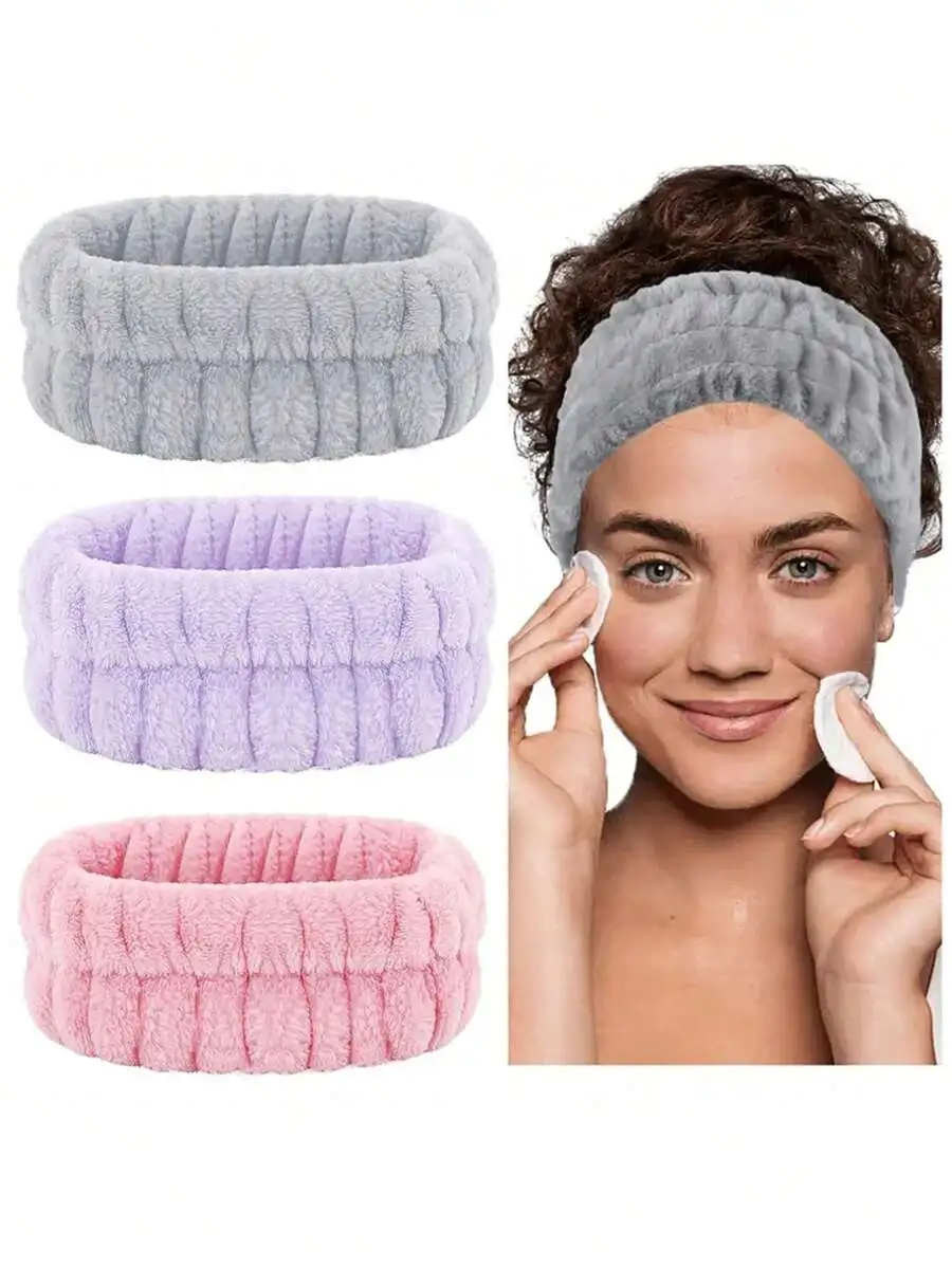 

Elastic Plush Headband For Face Wash Makeup Removal Spa Skincare Beauty Tool