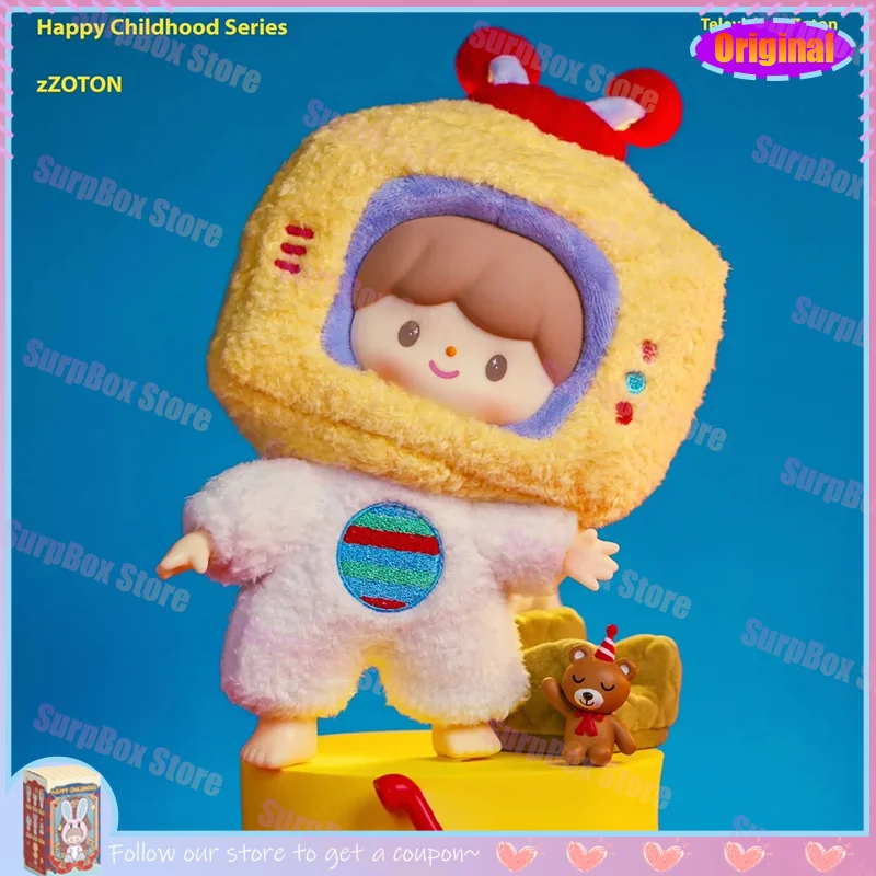 

New Original Blind Box Zzoton Happy Childhood Series Kawaii Vinyl Cute Bag Kawaii Pendant Mystery Box Desktop Ornament Toy Gift