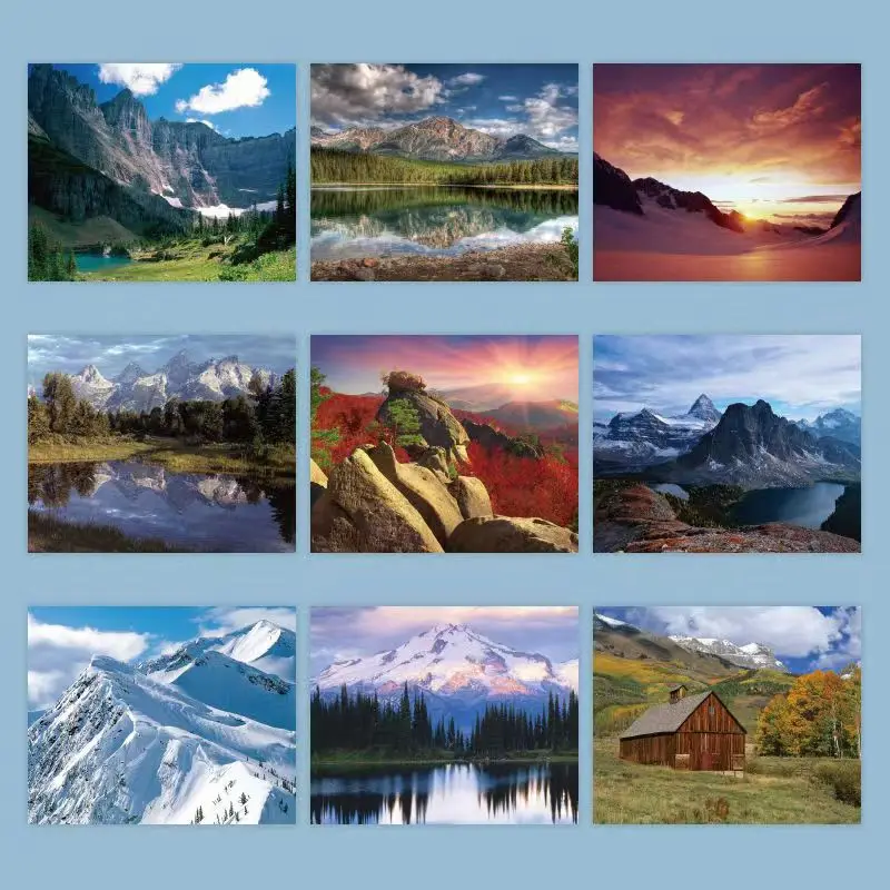 World Natural Mountain Scenery Decals Stickers  DIY Notebook Phone Case Skateboard Decor Stickers Kids Toy Graffiti Stickers