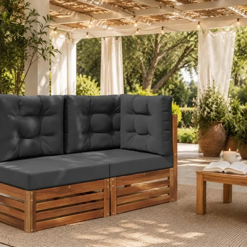 Coussin de canapé moderne en polyester 45x45 cm avec rembourrage en mousse, design minimaliste pour intérieur, terrasse, balcon, jardin, confort optimal, entretien facile pour salon, studio et espaces extérieurs.