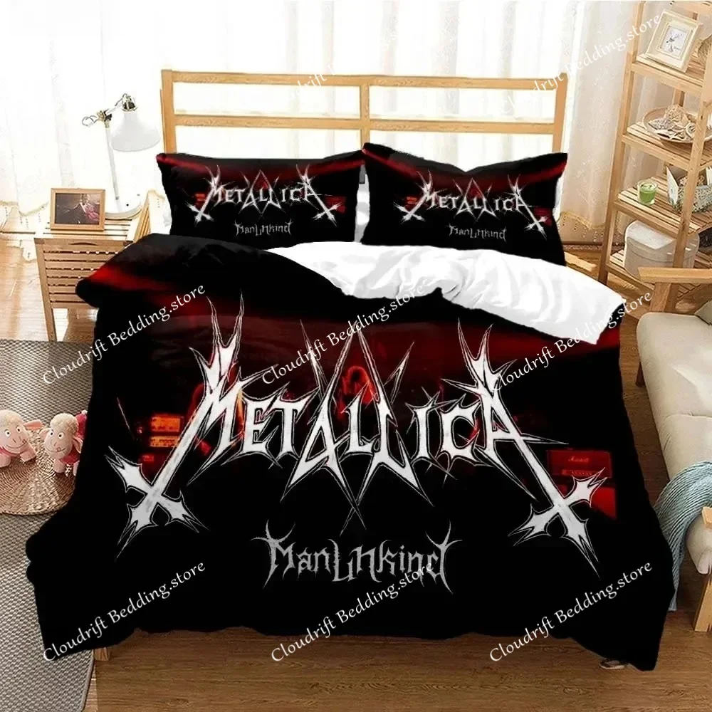 Heavy Metal Band Rock Bedding Set Adult Duvet Cover Child Bedroom Bedclothes Pillowcase Birthday Gift Single Double Size963
