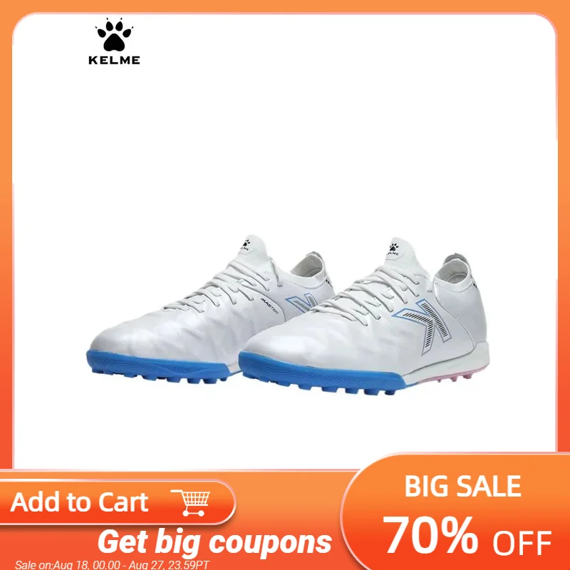 

Kelme Soccer Shoes Football Boots Sneakers Men Outdoor Cleats Boots TF Short Staple Calf Leather Artificial Grass Five Person