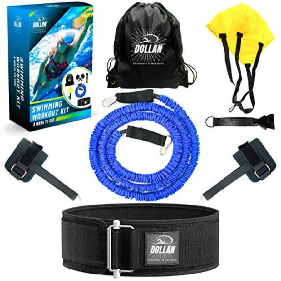 

Swim Tether Stationary Swimming System - Resistance Belt and Pool Harness for Training