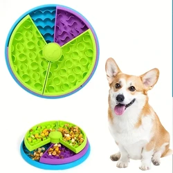 Slow Feeder Dog Bowl, Three Layer No Spill Dog Food BowlAnti-Choking Rotating Dog Slow Feeding Bowl With Non-slipBottom