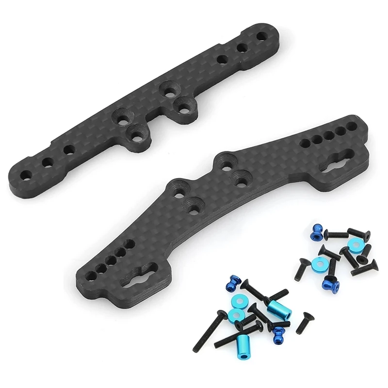 

Carbon Fiber Front and Rear Shock Tower Damper Stay 54452 54453 for Tamiya XV01 XV-01 1/10 RC Car Upgrade Parts Accessories