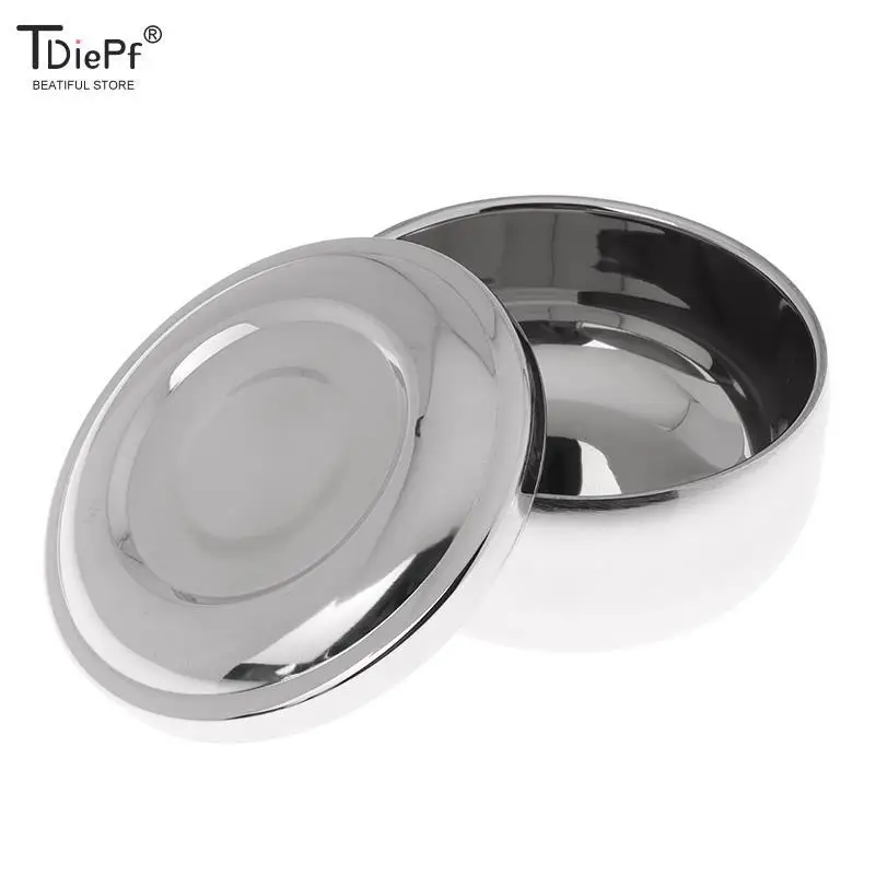 

1PCS Shaving Soap Bowl Stainless Steel Shaving Soap Bowl Double Edge Razor Brush Stand for Classic Safety it Shaving Cream Bowl