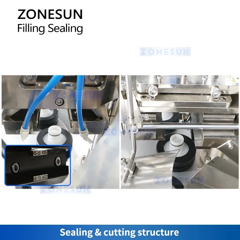 ZONESUN ZS-FS007U Macchina automatica per sigillare il riempimento di tubi Imballaggio di tubi di plastica cosmetica monoblocco