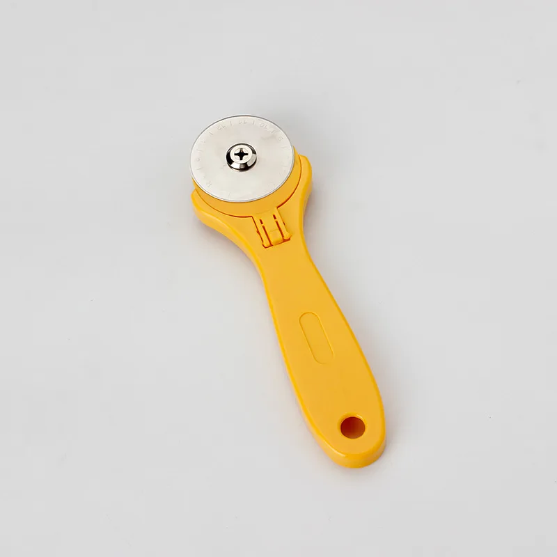 52mm Cloth Rotary Cutter for DIY Leather Paper Fabric Handle Roller Cutting Tool Patchwork Roller Wheel Round Knife coloured