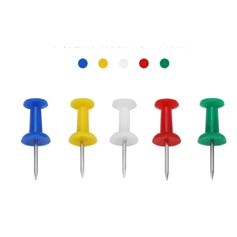 500pcs/box 8x23mm Multicolor Push Pin Assorted Making Thumbtack Pins Cork Board Office Drawing Pins for Photo Wall Map FixedTool