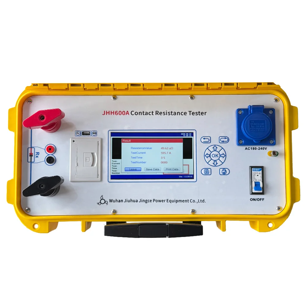 Micro Ohmmeter 600A Contact Resistance Tester Circuit Breaker With 0.1 MΩ Minimum Resolution