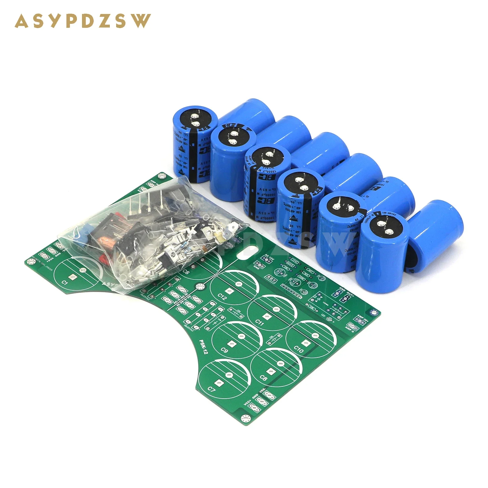 

HIFI PSK-12 12 шт. 35 мм колпачки выпрямительный фильтр блок питания DIY комплект/готовая плата с защитой динамика