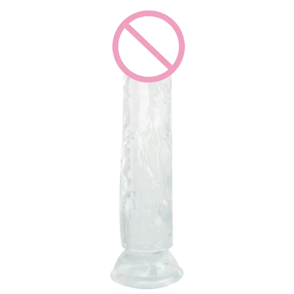 New Transparent Realistic Suction Cup Dildo Jelly Penis Dildo Clitoral Stimulator Big Dick Female Masturbator Lesbian Sex Toys