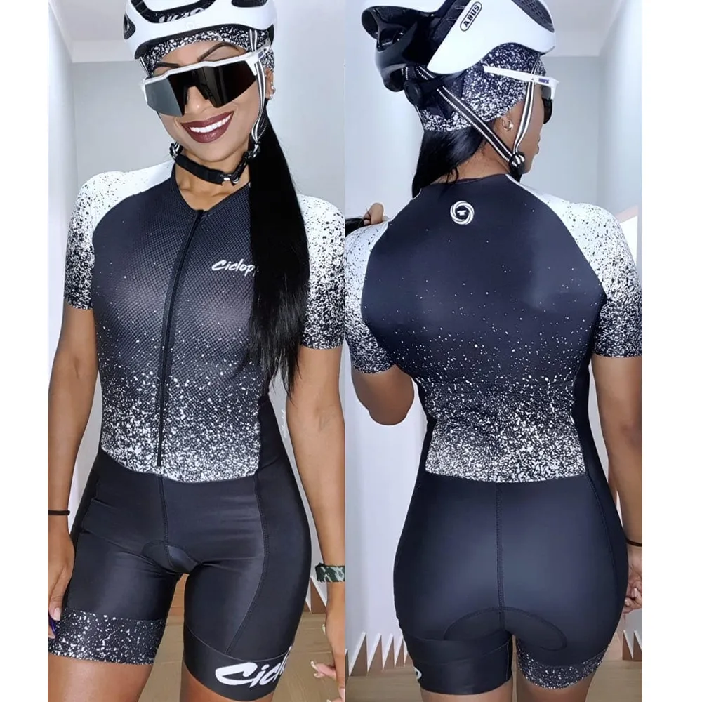 

Ciclopp Vrouwen Triathlon Korte Mouwen Wielertrui Sport Pak Schaatspak Mountainbike Fietsen Jumpsuit Mujer Ciclismo Maillot