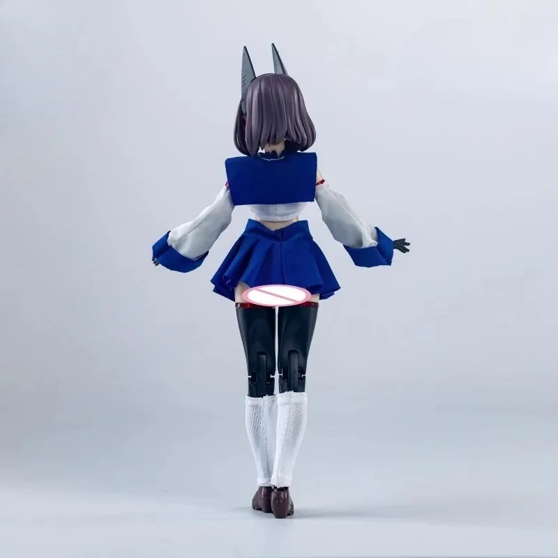 C016 1/12 Scale Action Figure Blue Student Uniform Sailor Suit Set Clothes Model Toys Fit 6" Female Soldier Body Scene Decor