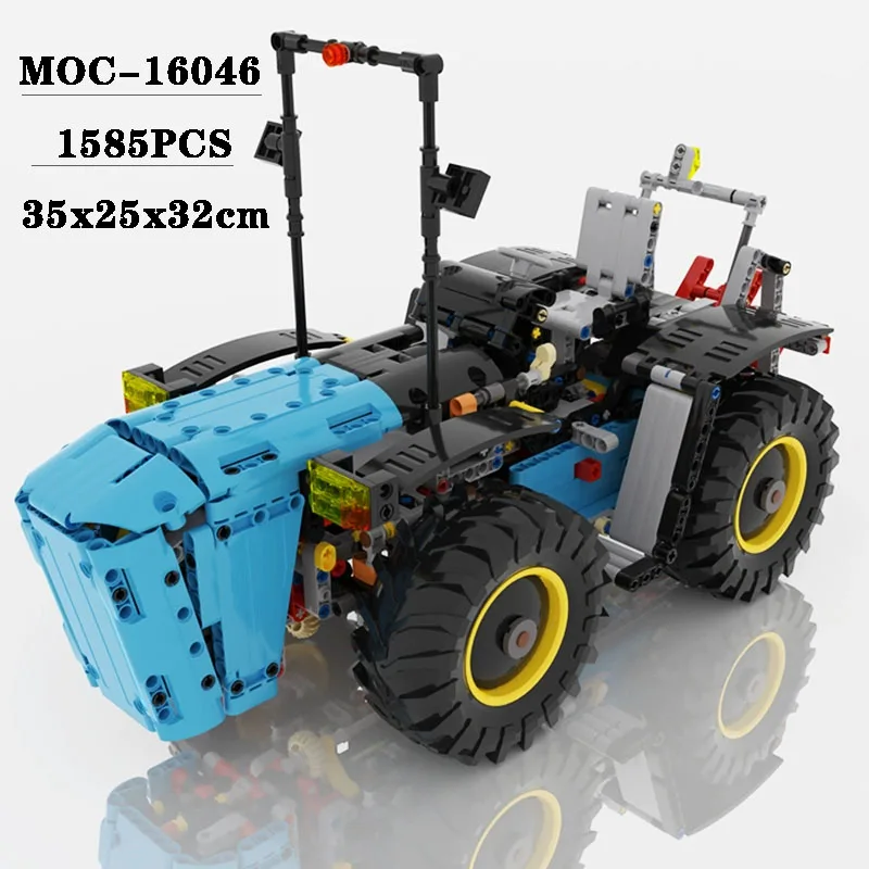 MOC-16046 Spliced Building Block Tractor Car Model 1585PCS Adult and Child Education Creative Toys Birthday and Christmas Gift