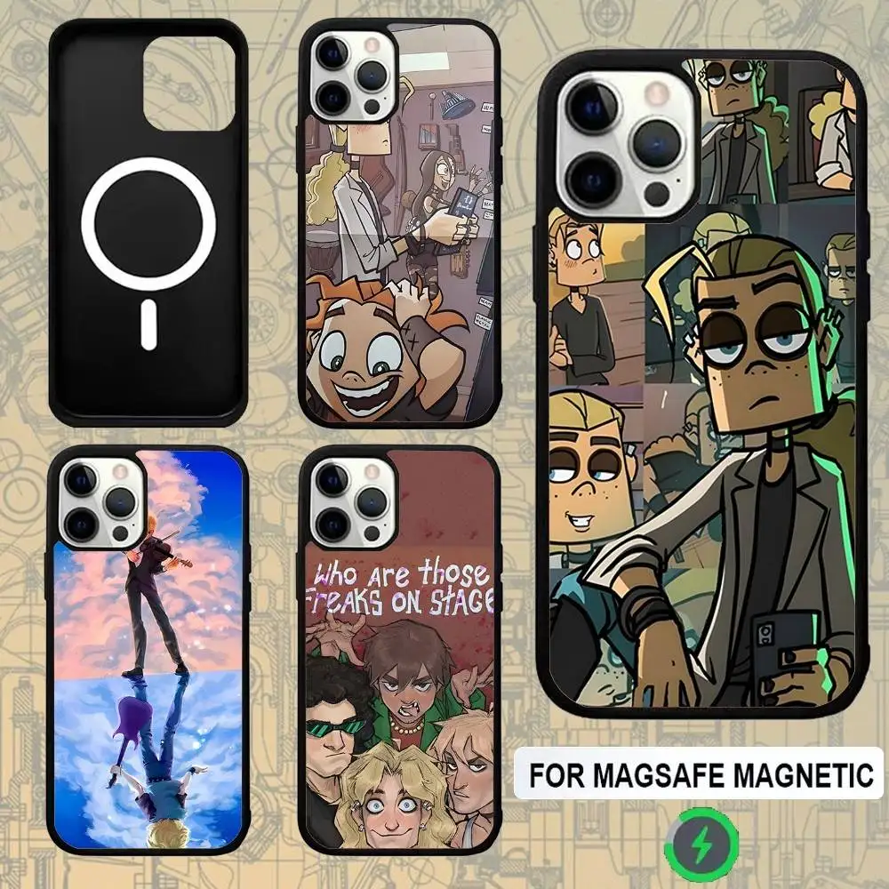 

Cartoon Metal Family Dee For Magsafe Wireless Charger Case For iPhone 15,16,17,13,14,11,12,Pro,Max,Plus,E,Air,Mini Cover